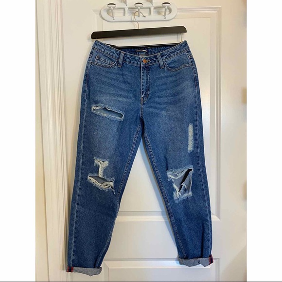 Fashion Nova Kia Boyfriend Jeans - Medium Blue - Picture 1 of 6